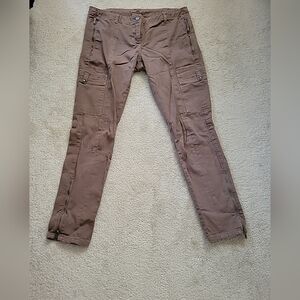 Kookai Women's Brown Tan Cargo Skinny Pants Sz S M